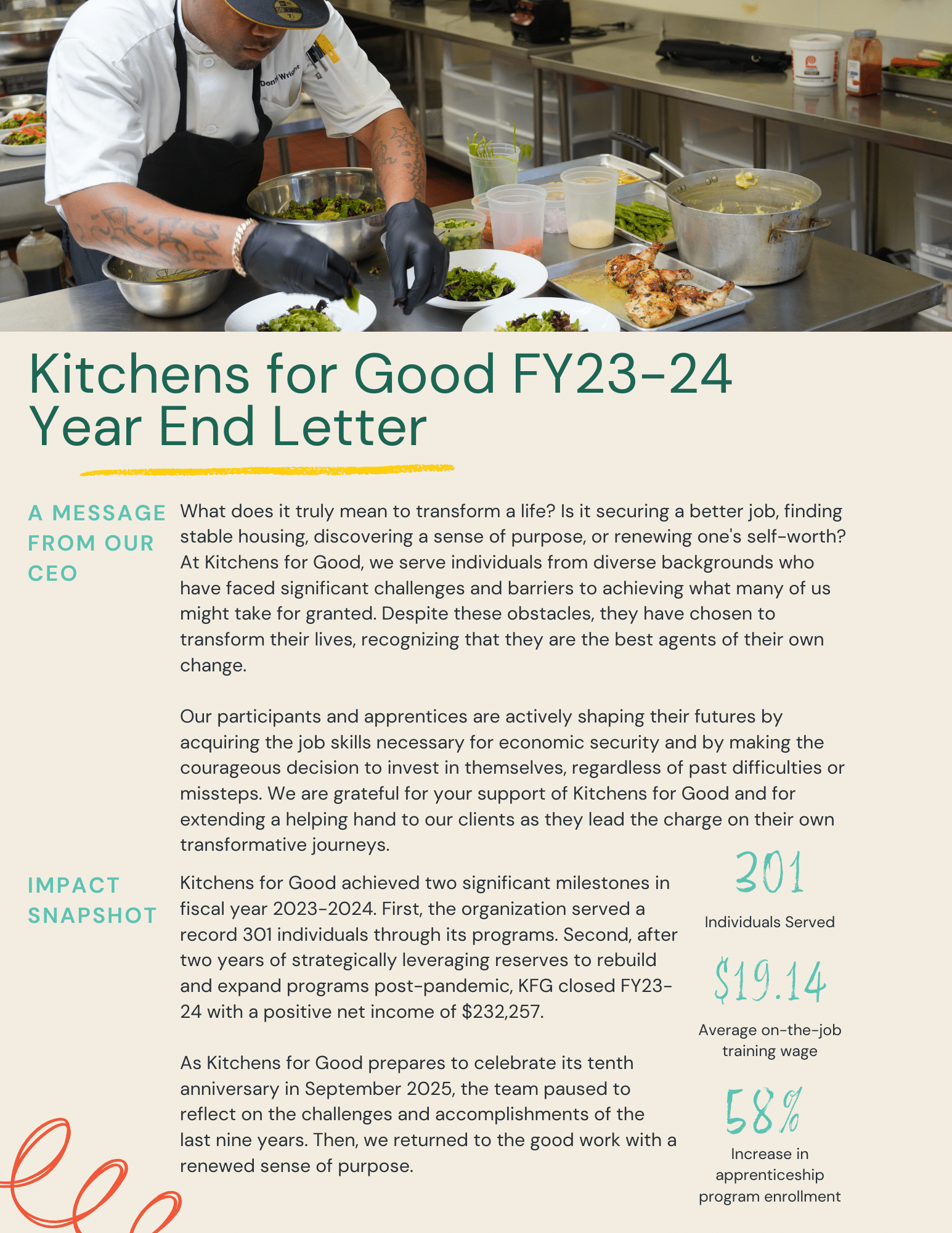 Kitchens for Good FY23-24 Year End Letter
